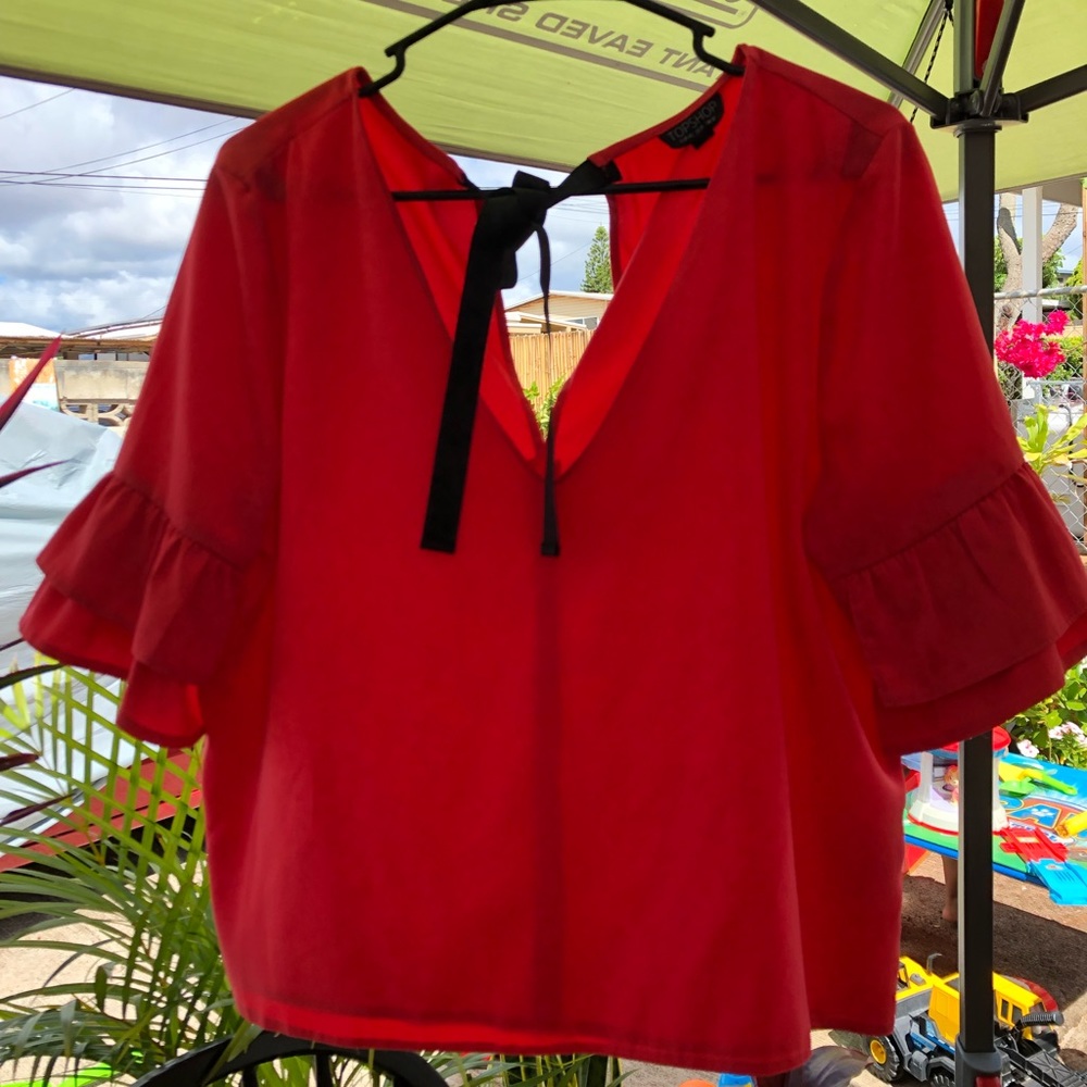 Red Top Shop Blouse